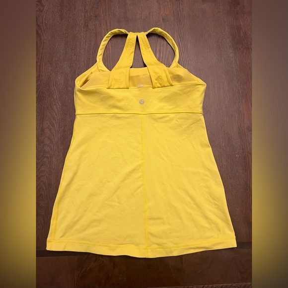 Lululemon Athletica Yellow Fitted Halter Tank Top. A036 - Picture 4 of 6